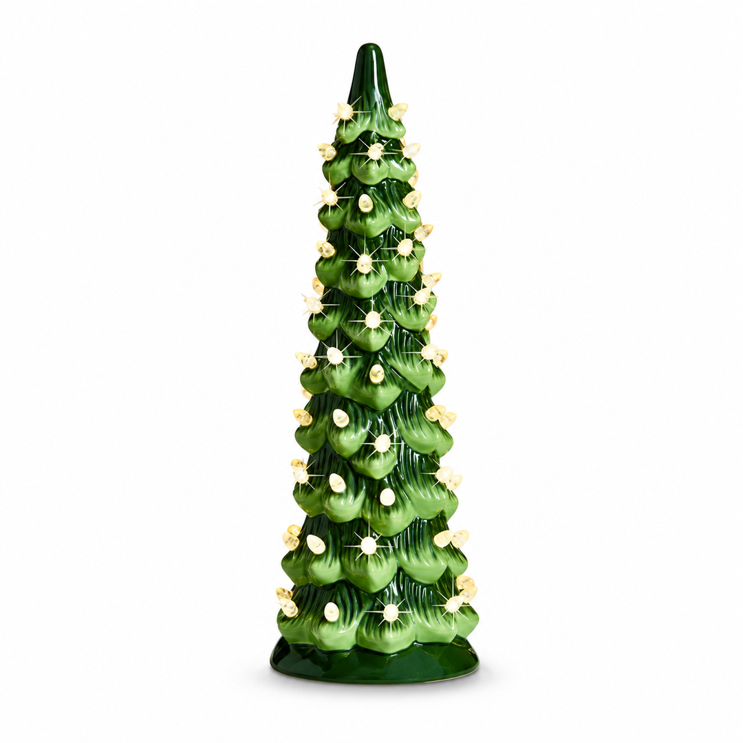 LED Weihnachtsbaum | Batteriebetriebene Tischdekoration mit bunten Lichtern, Timerfunktion und klassischer Baumform für Weihnachten