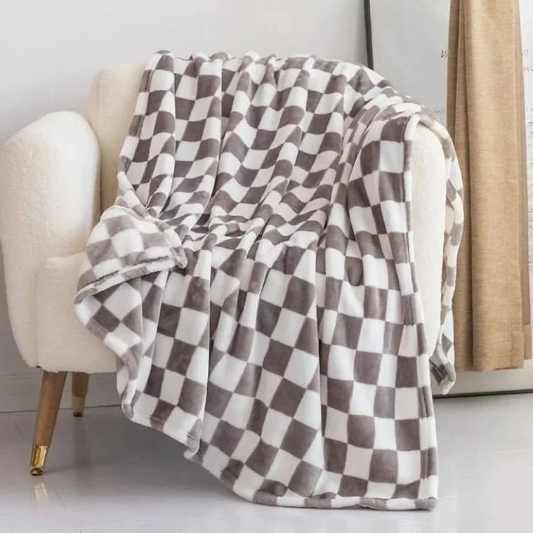 Flanell-Fleece-Decke | Weiche atmungsaktive Kuscheldecke mit Anti-Pilling, 70 × 100 cm