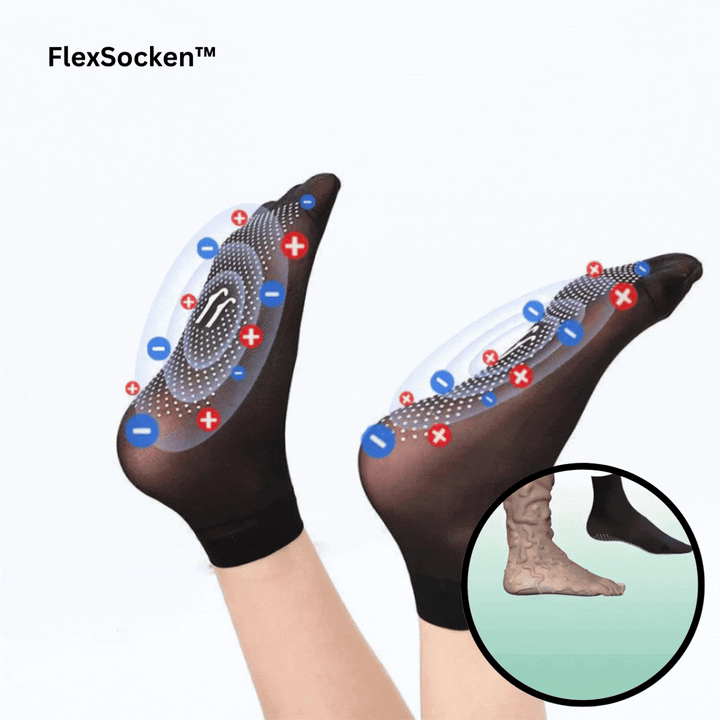 FlexSocken Ionic Stretch-Socken 3er-Set (1+2 gratis) | Atmungsaktiv &amp; elastisch | Bequemer Sitz, ganztägiger Komfort | Universalgröße