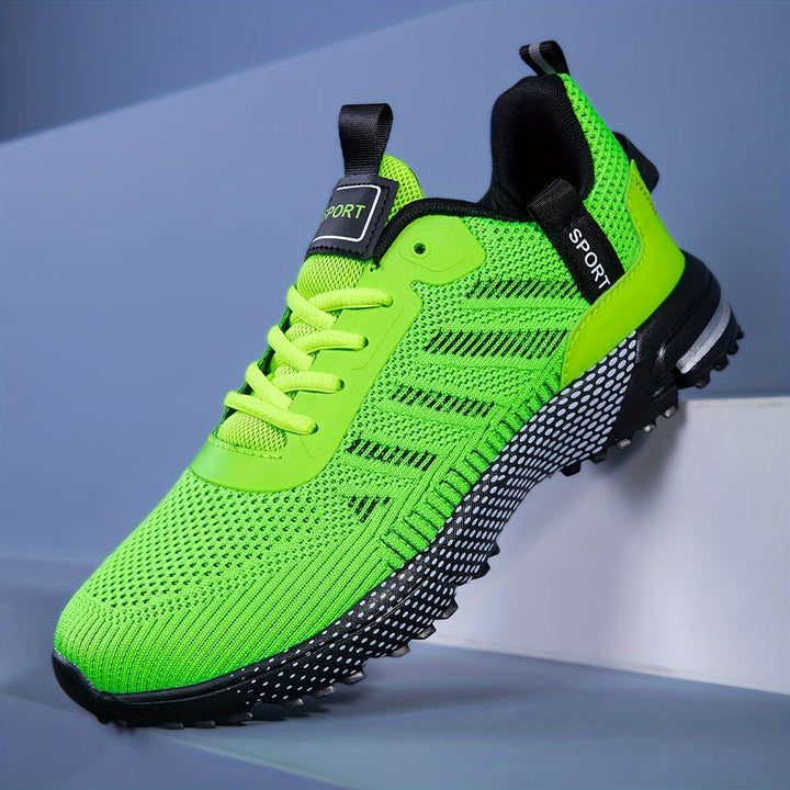 Herren Laufschuhe ultraleicht | Atmungsaktives Mesh | Flexible, stoßdämpfende Sohle | Schnürung | Für Sport, Outdoor &amp; Alltag