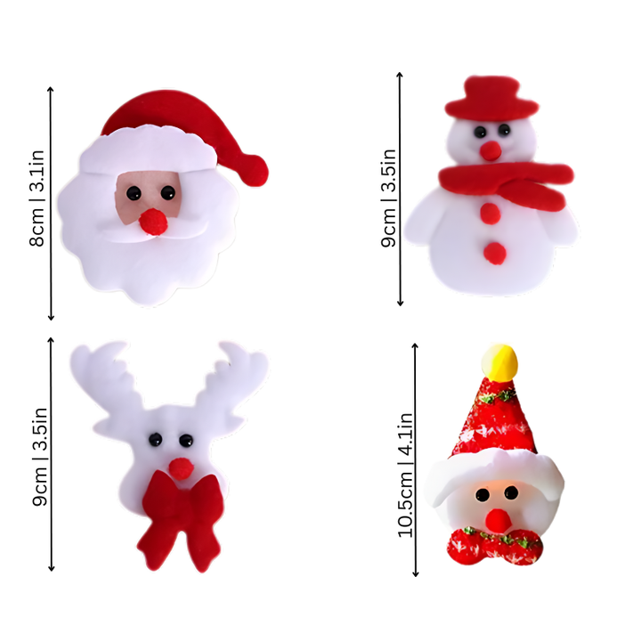 LED-Lichterkette mit Weihnachtsfiguren | Batteriebetriebene Weihnachtsbeleuchtung mit warmweißen LEDs und flexiblem Draht für Innenräume