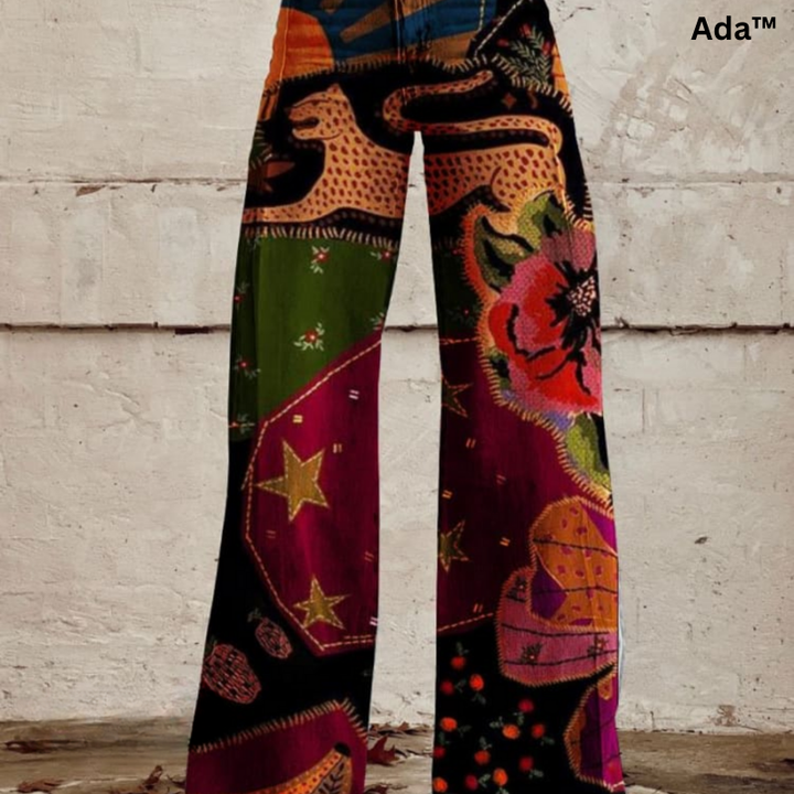 Damen Retro-Boho-Hosen | Weite Beine &amp; Vintage-Stil | Vielseitig &amp; Komfortabel