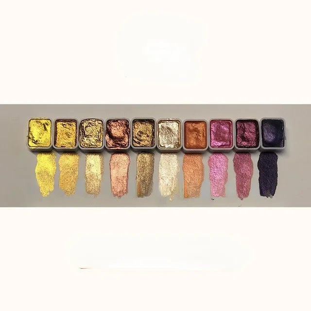 Perlglanz-Pigmentpulver Set mit 10–20 Farben | Mineralische Glanzpigmente für Kunst &amp; Aquarell | Intensive Schimmer-Effekte, mischbar &amp; langlebig