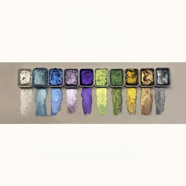Perlglanz-Pigmentpulver Set mit 10–20 Farben | Mineralische Glanzpigmente für Kunst &amp; Aquarell | Intensive Schimmer-Effekte, mischbar &amp; langlebig