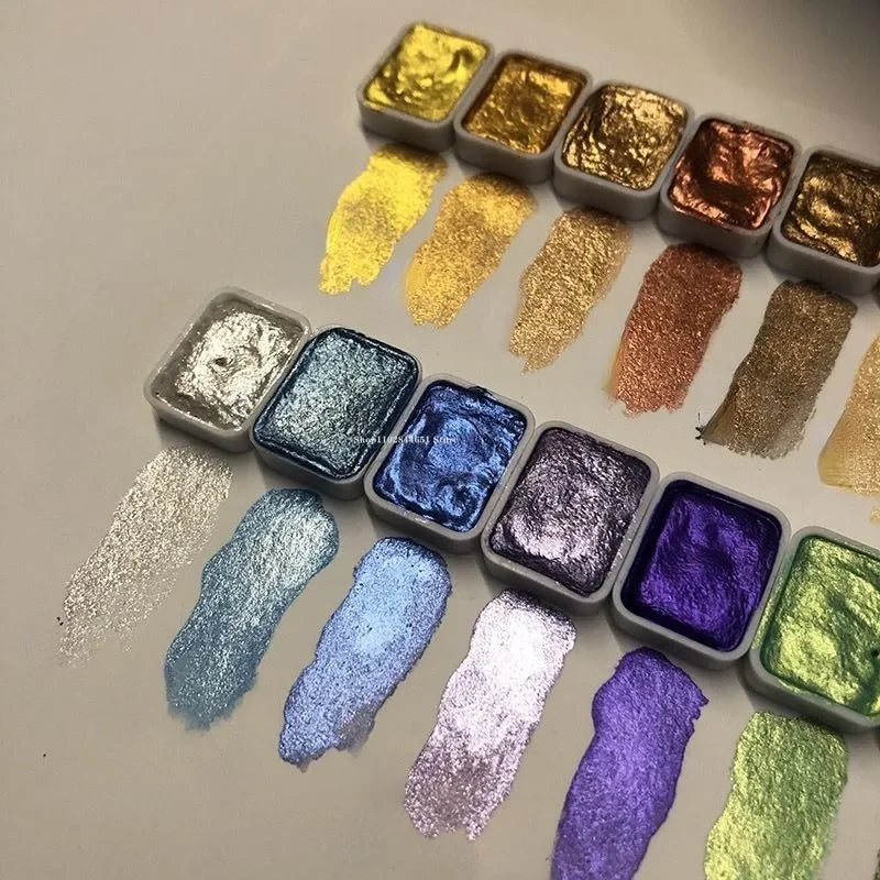 Perlglanz-Pigmentpulver Set mit 10–20 Farben | Mineralische Glanzpigmente für Kunst &amp; Aquarell | Intensive Schimmer-Effekte, mischbar &amp; langlebig