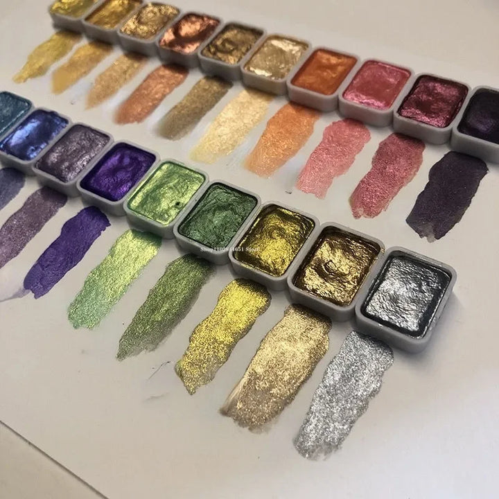 Perlglanz-Pigmentpulver Set mit 10–20 Farben | Mineralische Glanzpigmente für Kunst &amp; Aquarell | Intensive Schimmer-Effekte, mischbar &amp; langlebig