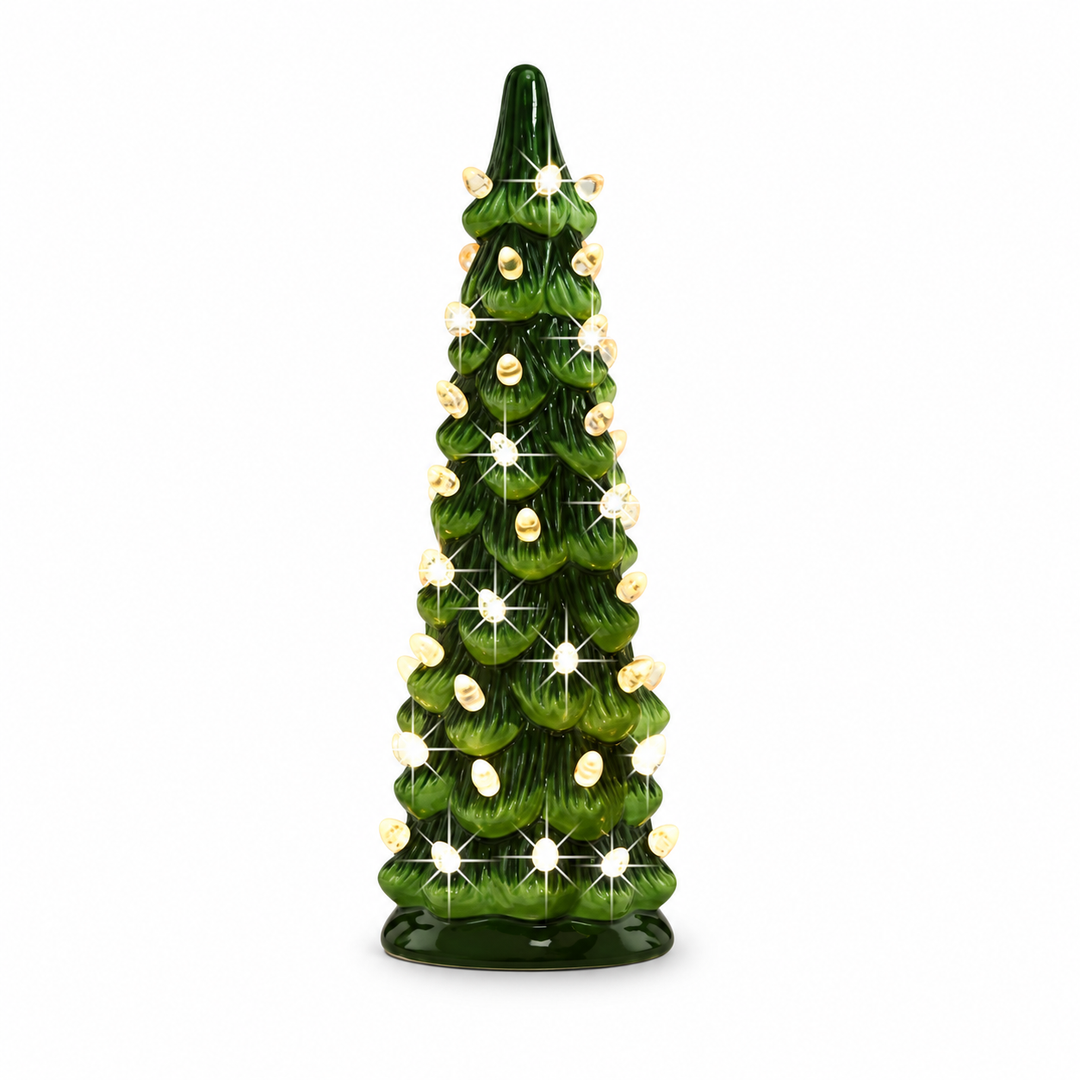 LED Weihnachtsbaum | Batteriebetriebene Tischdekoration mit bunten Lichtern, Timerfunktion und klassischer Baumform für Weihnachten