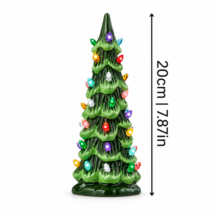 LED Weihnachtsbaum | Batteriebetriebene Tischdekoration mit bunten Lichtern, Timerfunktion und klassischer Baumform für Weihnachten