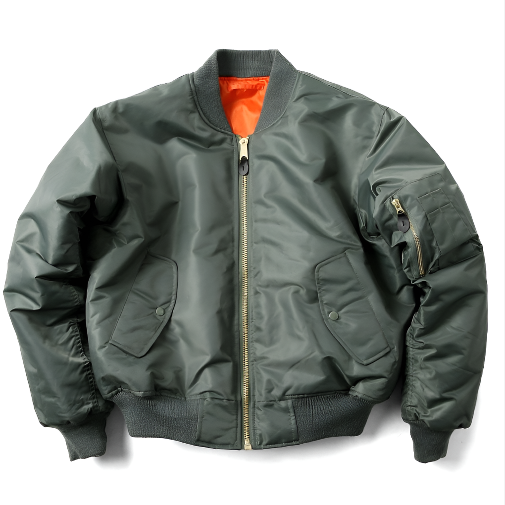 Damen Bomberjacke mit geripptem Kragen und Reißverschluss | Übergangsjacke mit Taschen und gerippten Abschlüssen für den Alltag