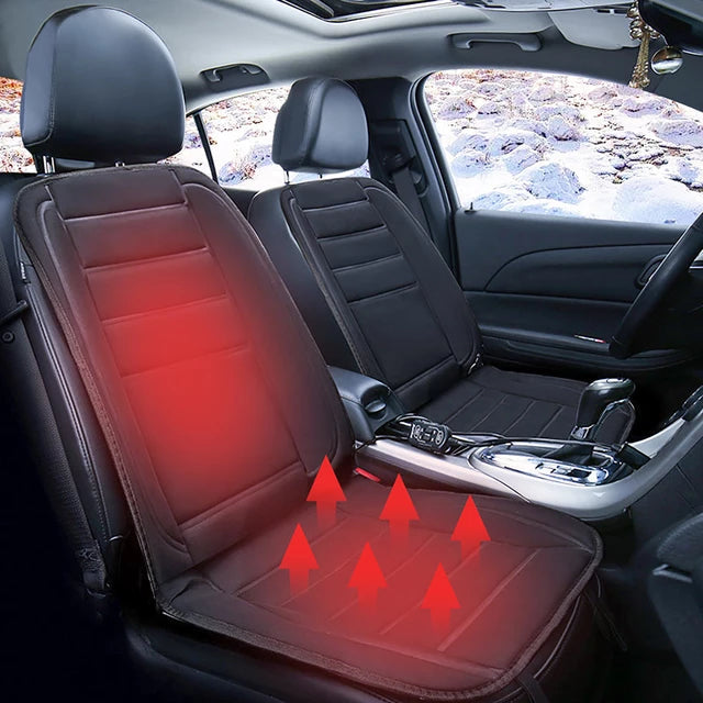 Beheizbare Autositzauflage 12 V | Elektrische Sitzheizung für Auto mit Rückenwärme, 30–60 °C Temperaturbereich und schneller Aufheizung