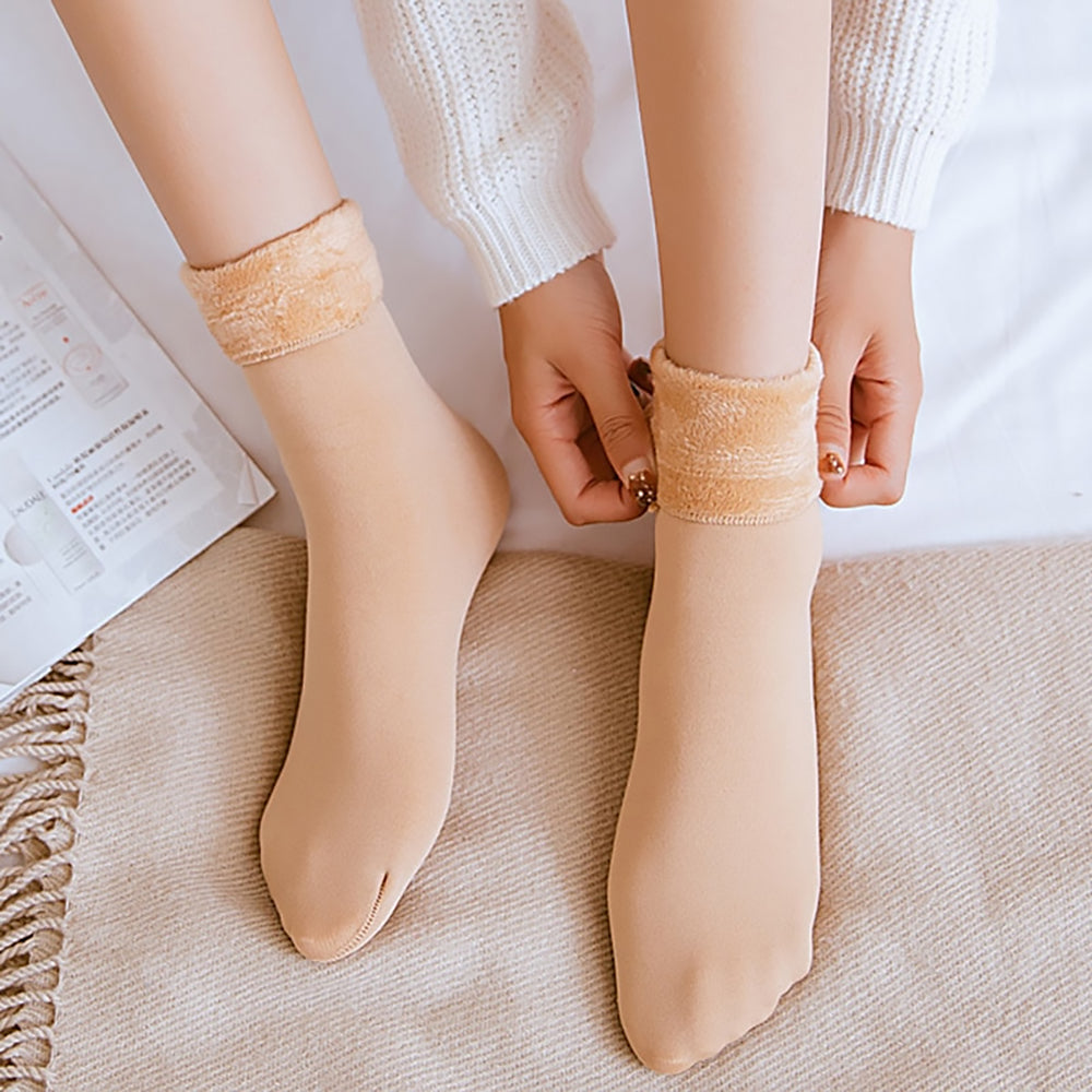 Damen Wintersocken | Flauschig gefütterte Thermosocken mit elastischer Passform für kalte Tage