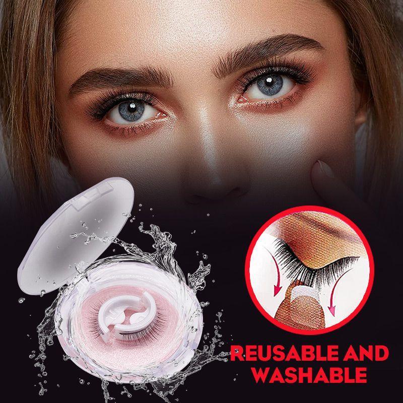 GlamLashFix™ Selbstklebende Wimpern | Wiederverwendbar &amp; Hautfreundlich | Natürliches Volumen in Sekunden