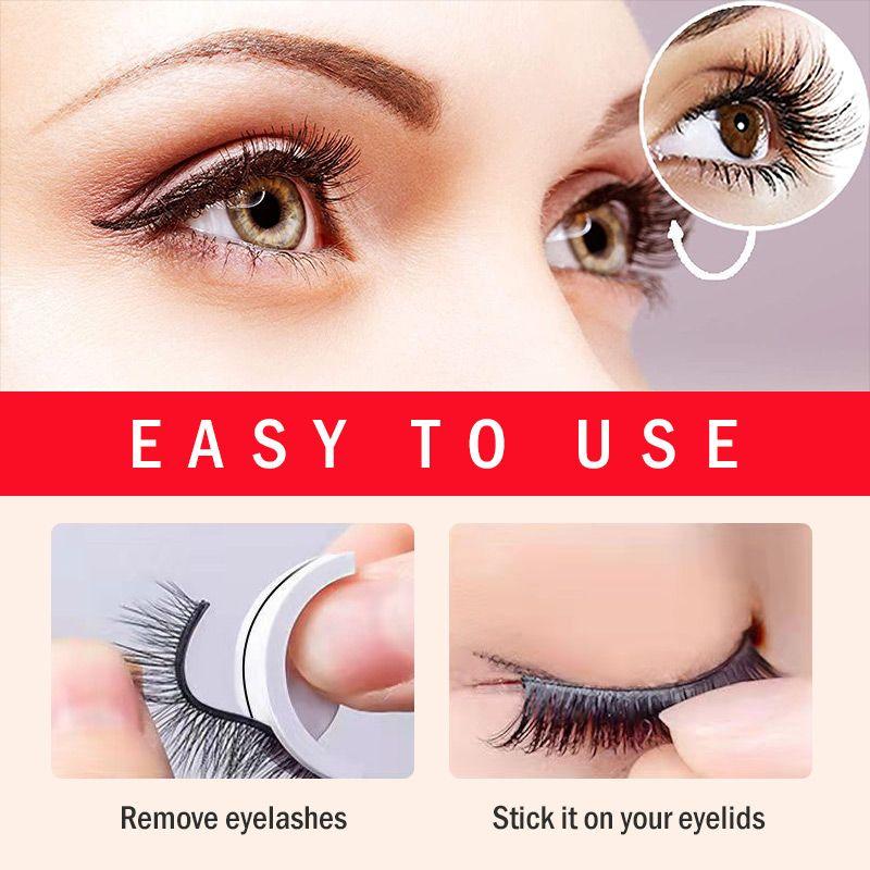 GlamLashFix™ Selbstklebende Wimpern | Wiederverwendbar &amp; Hautfreundlich | Natürliches Volumen in Sekunden