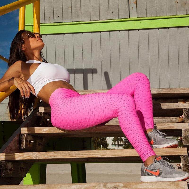 Anti-Cellulite Leggings mit Wabenstruktur | Po-Lift &amp; formender High-Waist-Sitz | Squat-proof, blickdicht, 4-Wege-Stretch