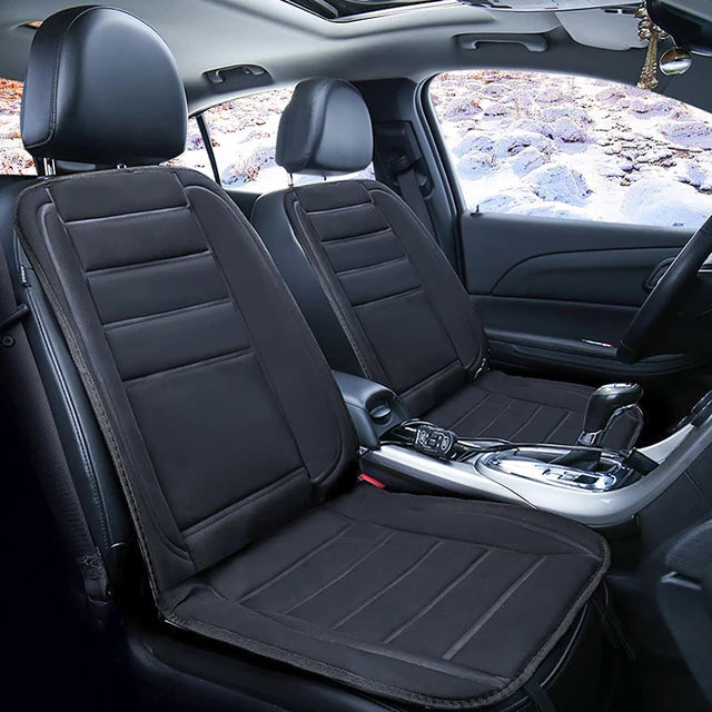 Beheizbare Autositzauflage 12 V | Elektrische Sitzheizung für Auto mit Rückenwärme, 30–60 °C Temperaturbereich und schneller Aufheizung