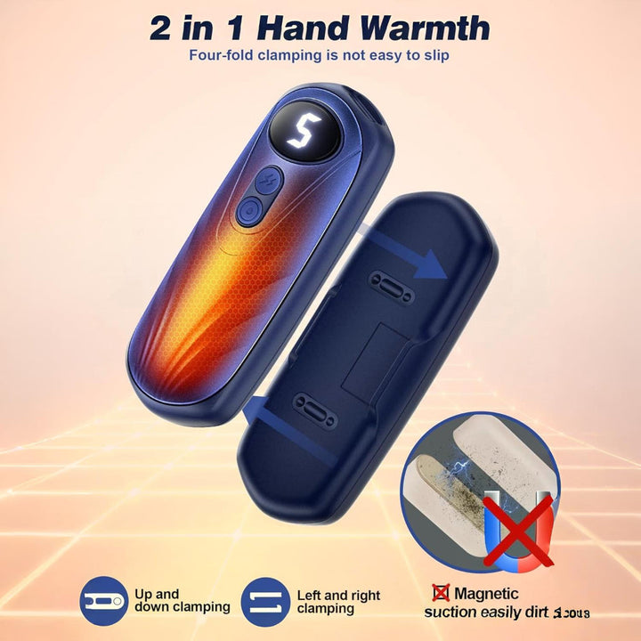 Elektrische Handwärmer | Wiederaufladbares 2er-Set mit 5 Heizstufen, LED-Anzeige und bis zu 20 Stunden Wärme für Winter und Outdoor