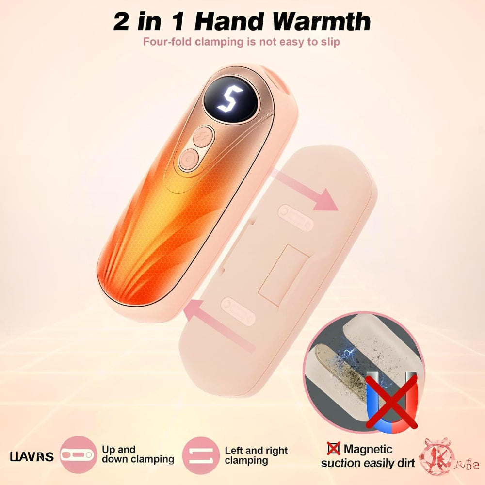 Elektrische Handwärmer | Wiederaufladbares 2er-Set mit 5 Heizstufen, LED-Anzeige und bis zu 20 Stunden Wärme für Winter und Outdoor