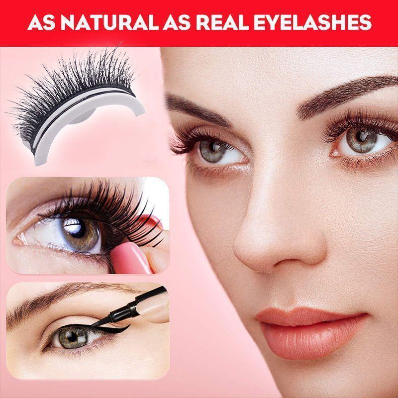 GlamLashFix™ Selbstklebende Wimpern | Wiederverwendbar &amp; Hautfreundlich | Natürliches Volumen in Sekunden