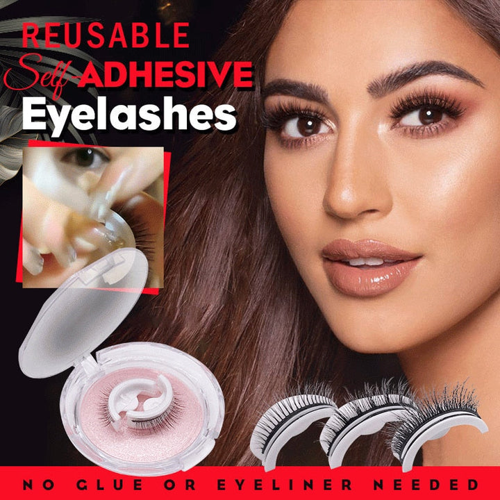 GlamLashFix™ Selbstklebende Wimpern | Wiederverwendbar &amp; Hautfreundlich | Natürliches Volumen in Sekunden