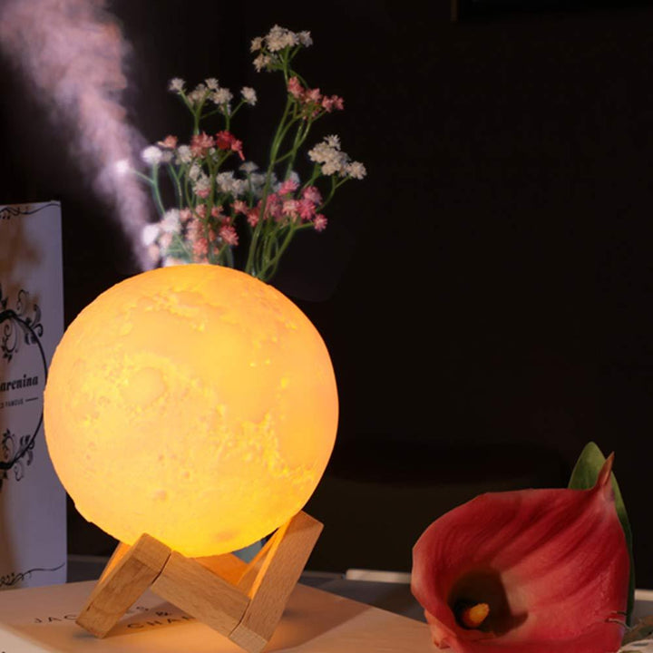Luftbefeuchter Lampe | 2-in-1 Nachtlicht und Aroma-Diffusor mit 880-ml-Wassertank und drei Lichtmodi