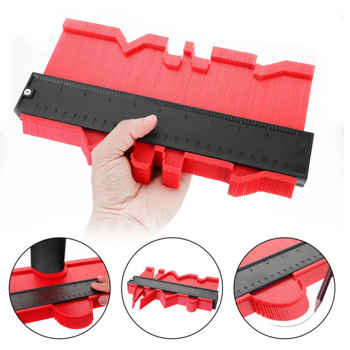 Konturlehre 25 cm für präzise Schnittlinien | Für Sockelleisten, Laminat &amp; Fliesen | Formkopierer aus ABS, kompakt &amp; robust