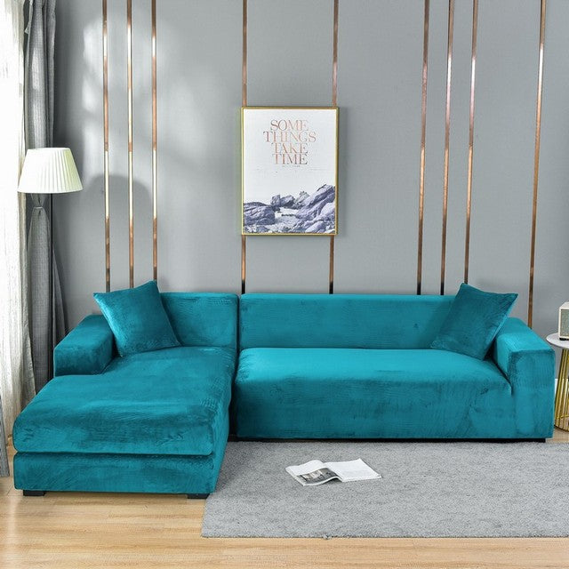 SamtSchild™ Elastischer Sofabezug aus Samt