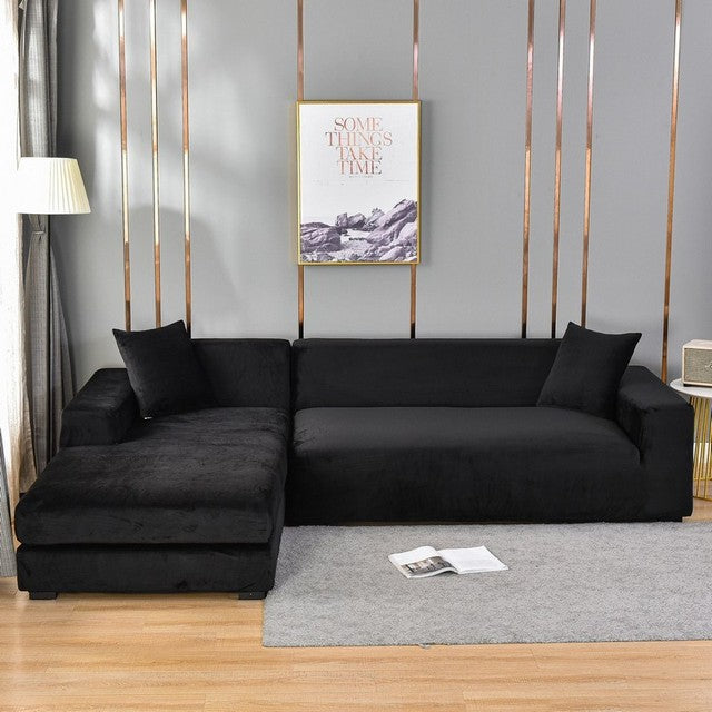 SofaRüstung™ Elastischer Sofabezug aus Samt