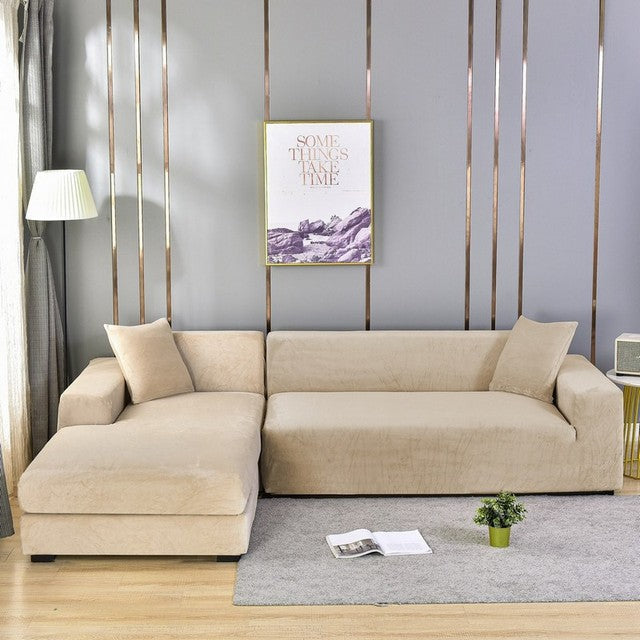 SamtSchild™ Elastischer Sofabezug aus Samt
