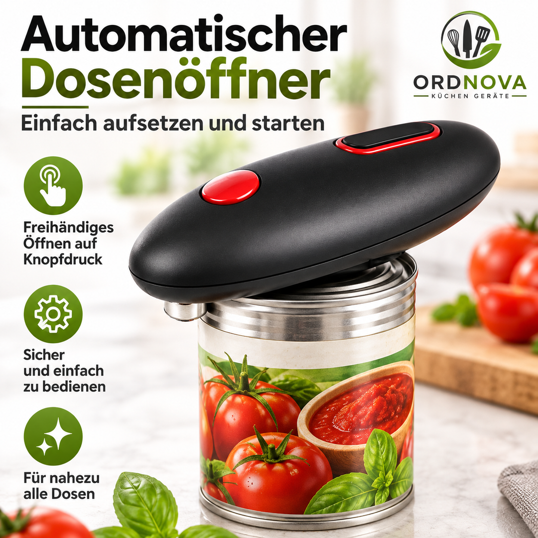 Elektrischer Dosenöffner mit Knopfdruck | Batteriebetriebener Dosenöffner mit glattem Schnitt und kompakter Bauweise | Ohne Kraftaufwand
