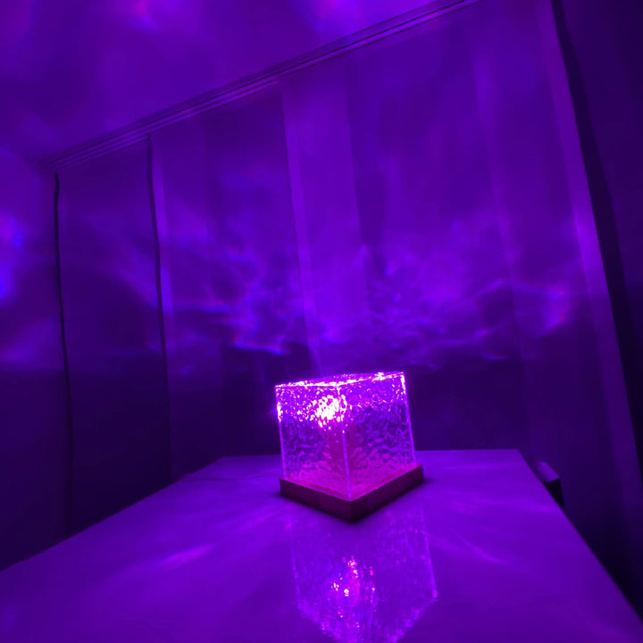 LED Cube | Stimmungsvolle RGB-Beleuchtung | Entspannendes Wasserwellendesign