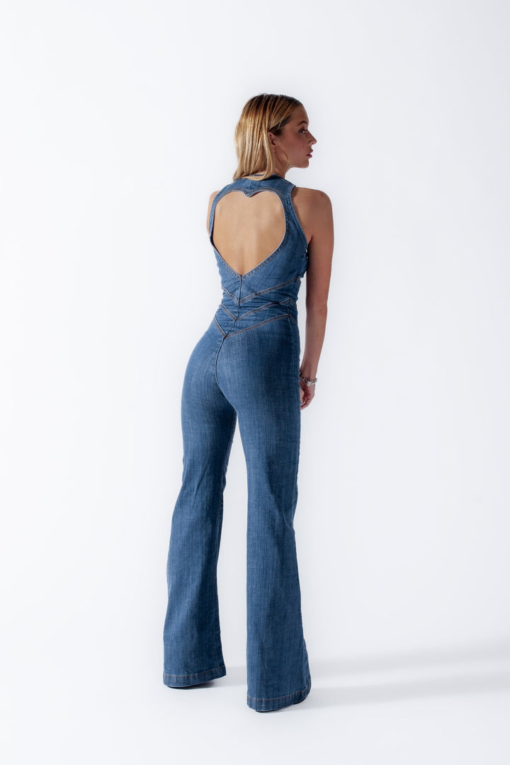 Susanna - Backless heart cutout jumpsuit
