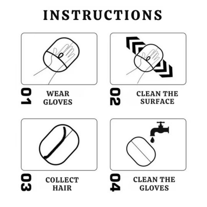 Pet Hair Cleaning Glove | Reusable &amp; chemical-free | Effortless hair removal