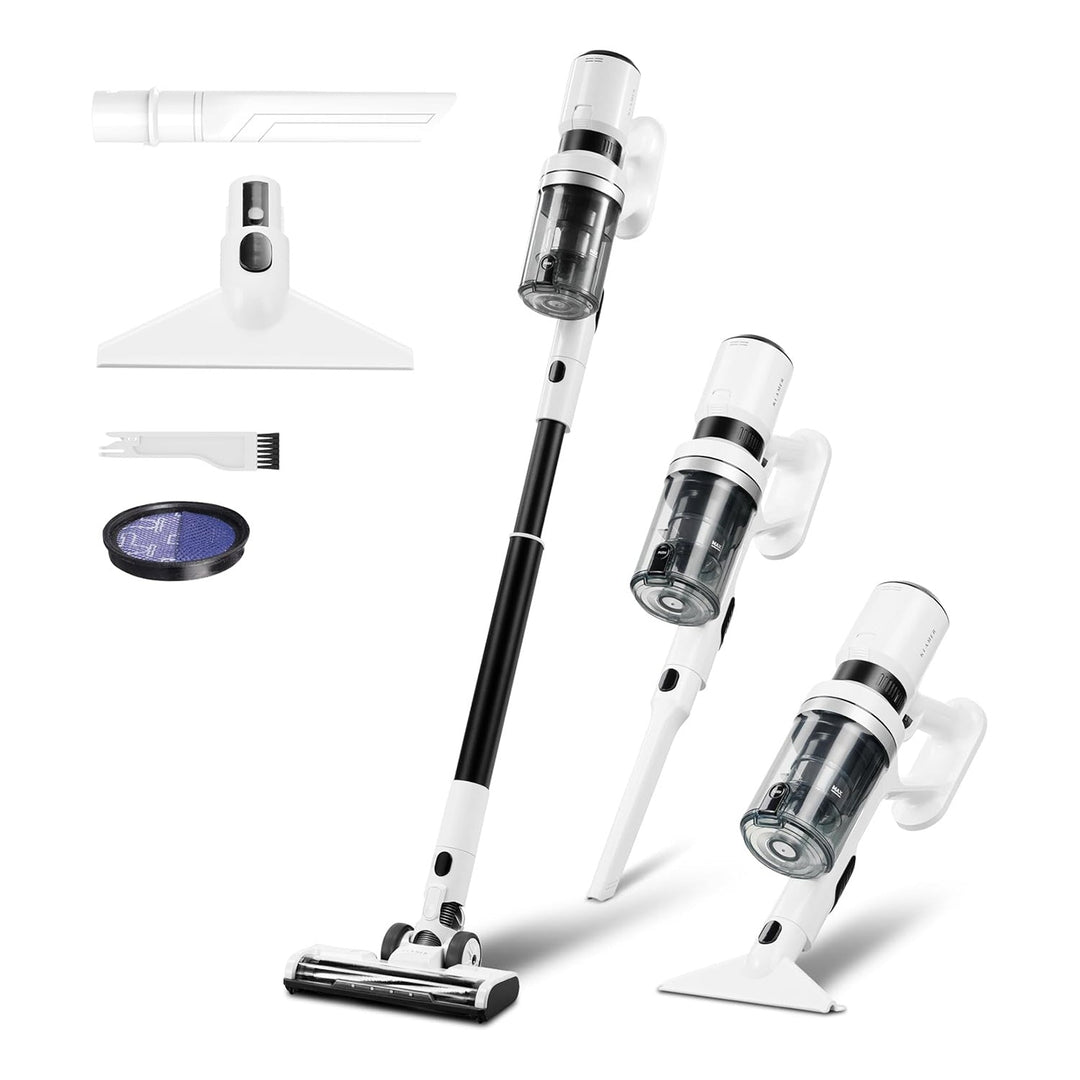 Akkustaubsauger 460 Watt | Kabelloser 2-in-1 Stielstaubsauger mit LED-Bodendüse und bis zu 60 Minuten Laufzeit