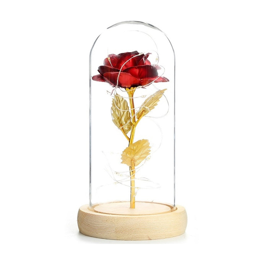 Rose éternelle artificielle avec lumière LED