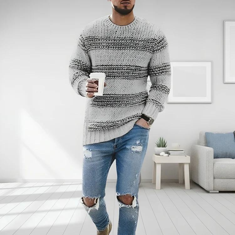 Herren Strickpullover | Weicher Pullover mit Stretch-Komfort und atmungsaktivem, knitterarmem Material