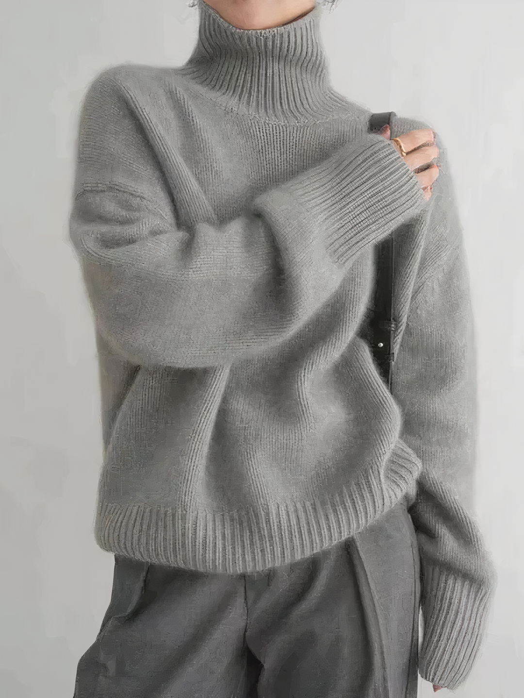 Damen Rollkragenpullover aus Kaschmir | Weicher Strickpullover mit klassischem Rollkragen für Frühling und Übergangszeit