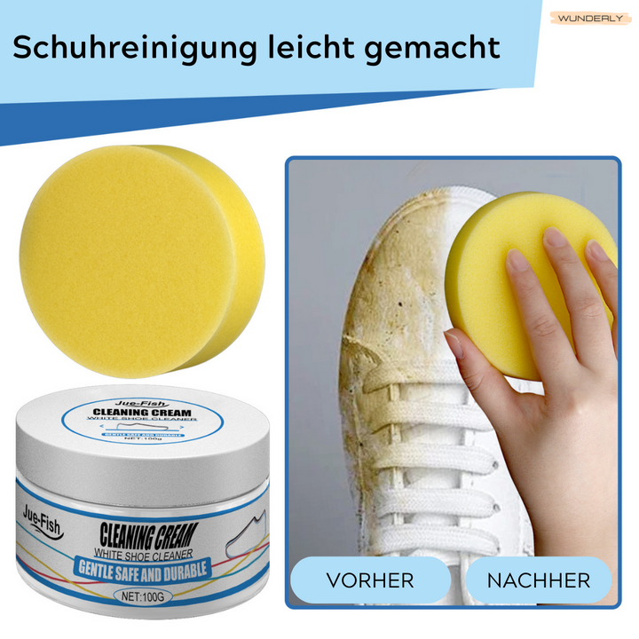 Sneaker cleaner for white &amp; color | Deep cleaning against dirt &amp; yellowing | Gentle formula, with applicator