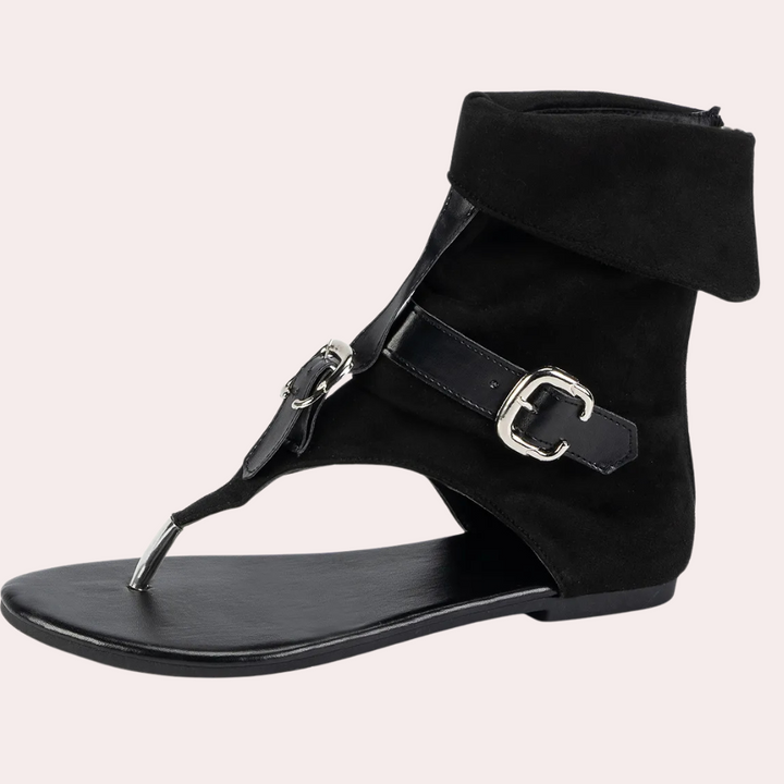 Damen Denim-Sandalen mit bequemem Schnitt | Lässiger Jeans-Look für Sommer &amp; Freizeit | Leona Sandalen
