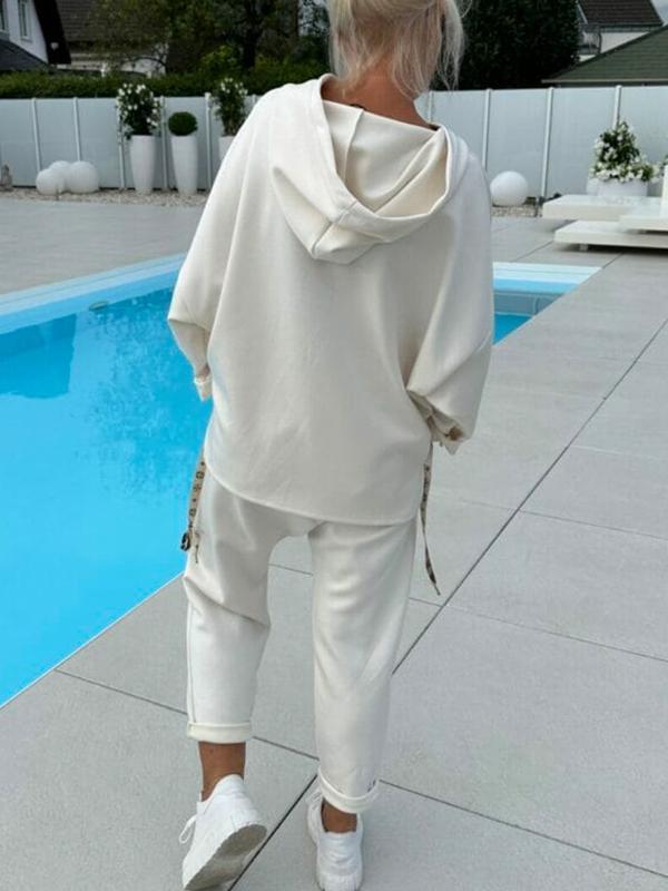 Ensemble 2 pièces pour femmes avec sweat à capuche &amp; pantalon | Coupe ample, respirant &amp; doux | Avec poches, idéal pour le quotidien &amp; détente