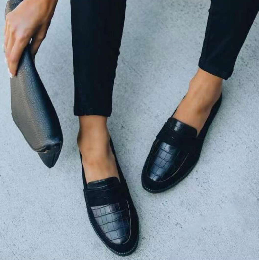 Damen Loafers mit gepolsterter Einlegesohle | Bequeme Slipper zum Hineinschlüpfen | Größen 35-43