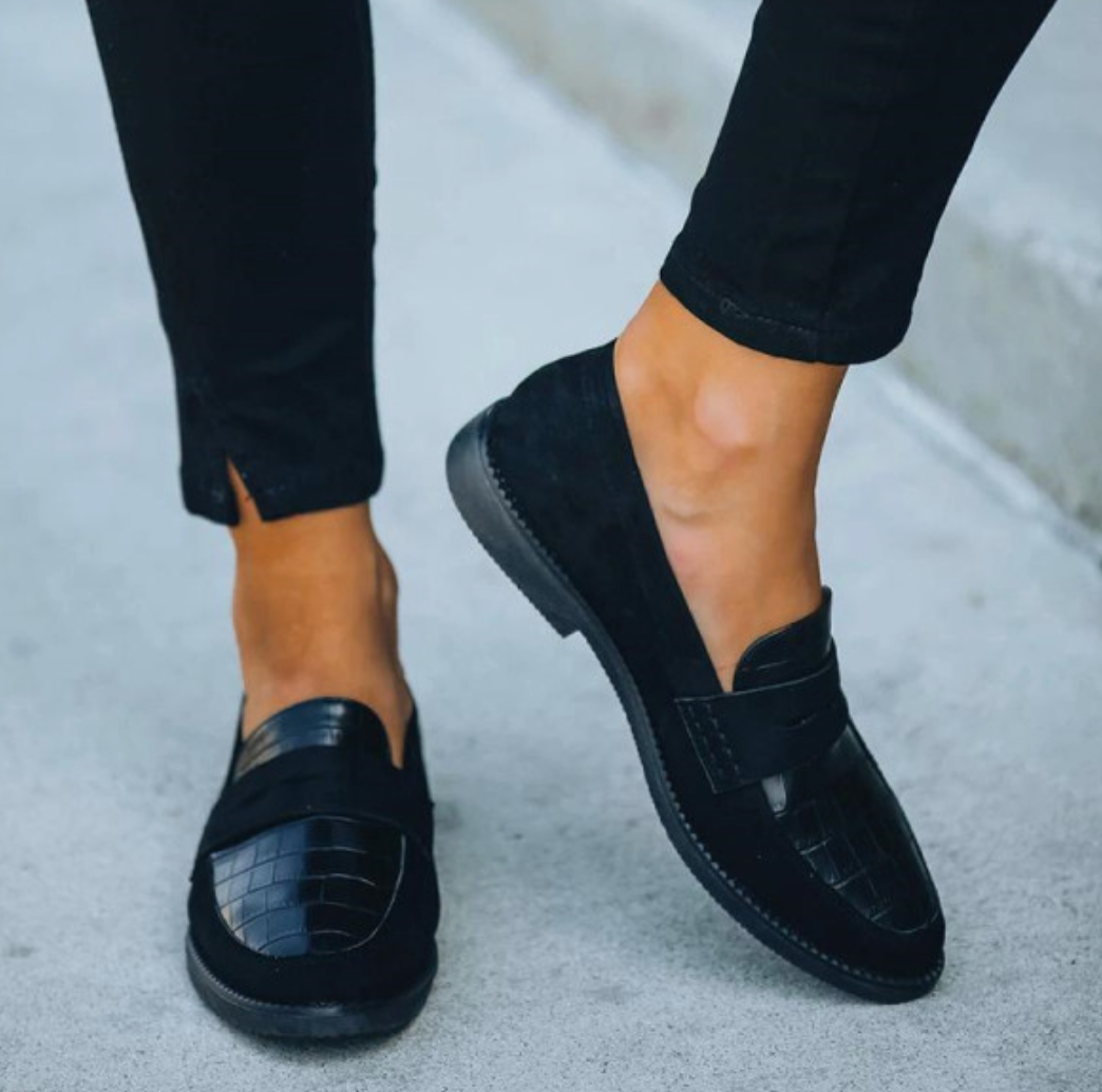Damen Loafers mit gepolsterter Einlegesohle | Bequeme Slipper zum Hineinschlüpfen | Größen 35-43