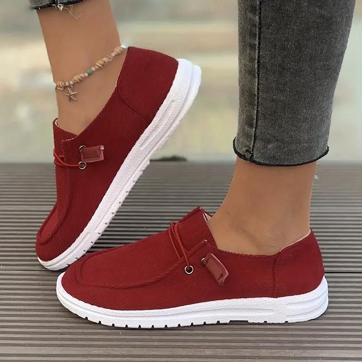 Damen Slip-On Schuhe | Bequeme Freizeitschuhe zum Hineinschlüpfen für Alltag, Büro, Reisen &amp; Freizeit