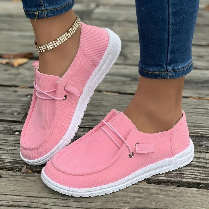 Damen Slip-On Schuhe | Bequeme Freizeitschuhe zum Hineinschlüpfen für Alltag, Büro, Reisen &amp; Freizeit