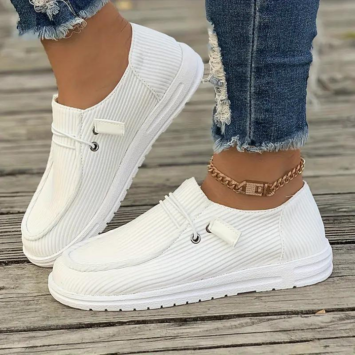 Damen Slip-On Schuhe | Bequeme Freizeitschuhe zum Hineinschlüpfen für Alltag, Büro, Reisen &amp; Freizeit