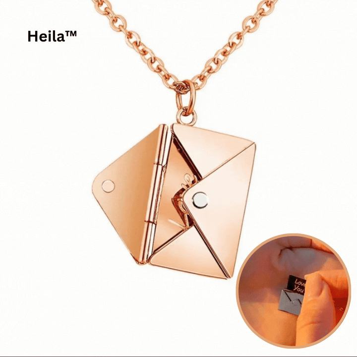 Letter pendant necklace made of stainless steel | Love letter pendant with removable mini letter | 40 cm + 5 cm extension
