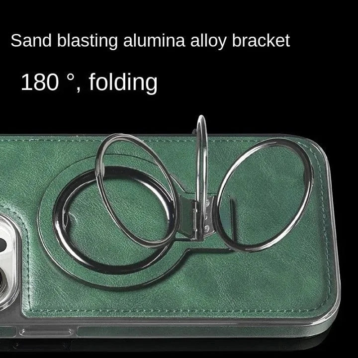 iPhone tok | Klasszikus bőr telefontok mágneses funkcióval | Állvány funkció és kamera védelem