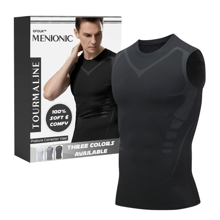 T-shirt correcteur de posture pour hommes | Design compressif de soutien pour dos &amp; épaules | Discret sous les vêtements, confortable au quotidien
