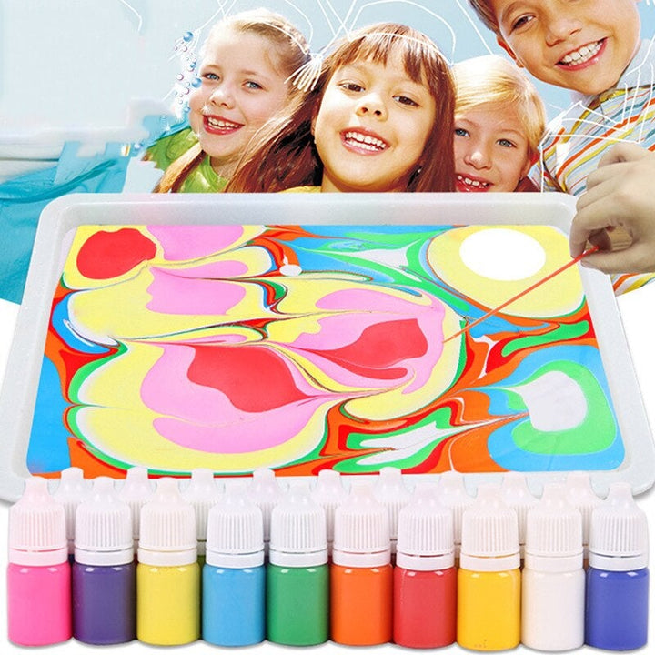Marmorierfarben-Set für Kinder &amp; Erwachsene | Farbe auf Wasser für einzigartige Muster | Waschbar, ungiftig, Familienaktivität