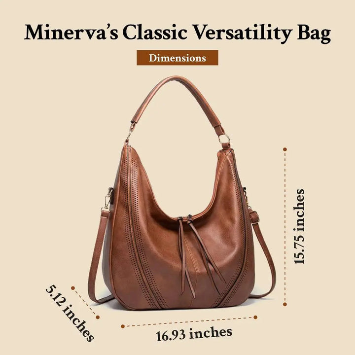Damen Umhängetasche | Vintage-Handtasche mit mehreren Innenfächern und verstellbarem Schulterriemen