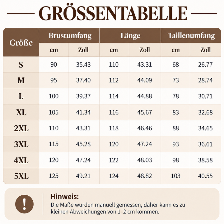 Dirndl Midi Damen | Elegantes Leinen-Dirndl mit 70 cm Rocklänge, Knöpfen und schimmernder Schürze